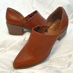A.N.A. Amity Cognac Women's Slip-on Ankle Booties